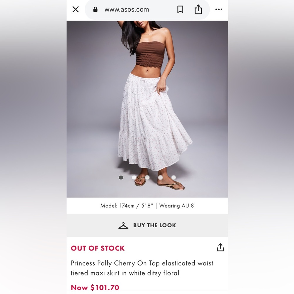 Princess polly Floral White Skirt